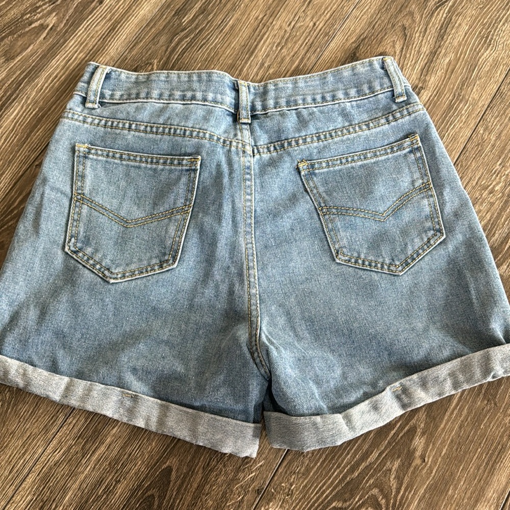 Denim Cuff Shorts - Picture 5 of 6
